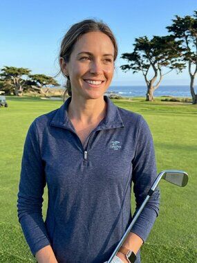 Peter Millar Women's Medium Navy Quarter Zip Cypress Point Club Golf Pullover